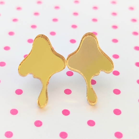 Mirror Drip Studs | Hypoallergenic - Picture 10 of 16